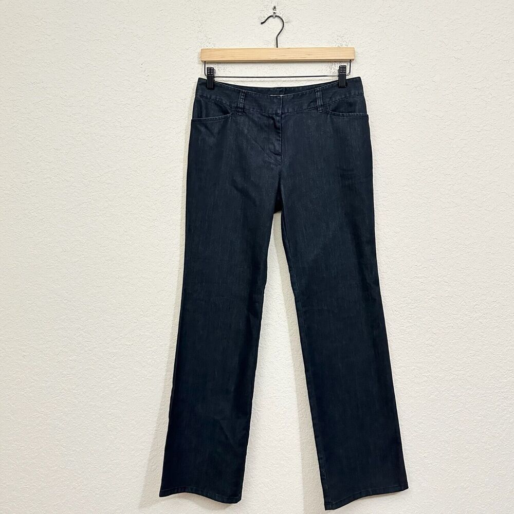J. JILL Straight Leg Jeans Carbon Dark Wash Cotton Stretch NWT